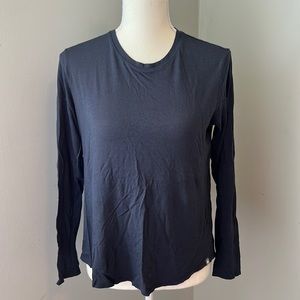 Figs under scrub tshirt black long sleeve